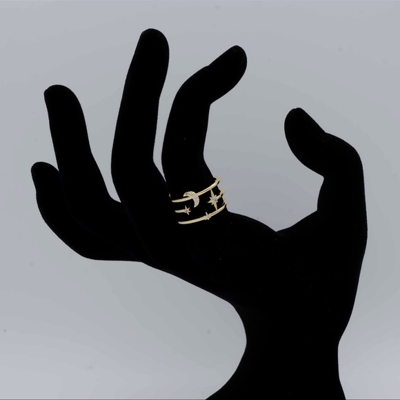 Gold Stars Celestial Gold Ring - Picture 2 of 4